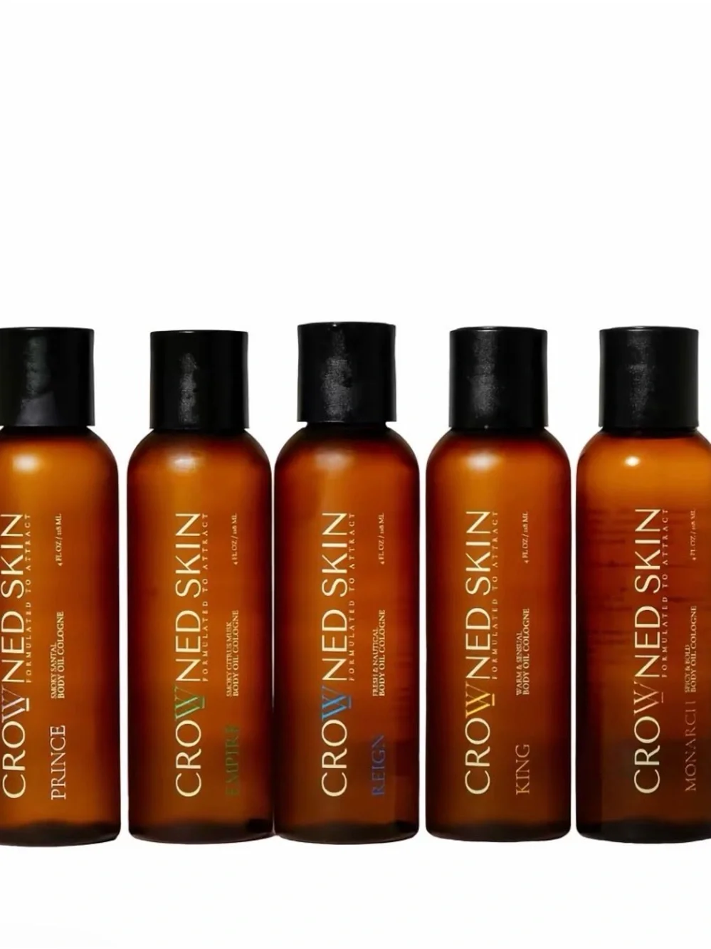Crowned Skin Men’s Moisturizing Body Oil – Amber Brown